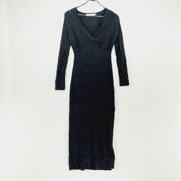 New ASTR the Label Textured Knot Front Off the Shoulder Long Sleeve Dress P849 - Picture 2 of 11